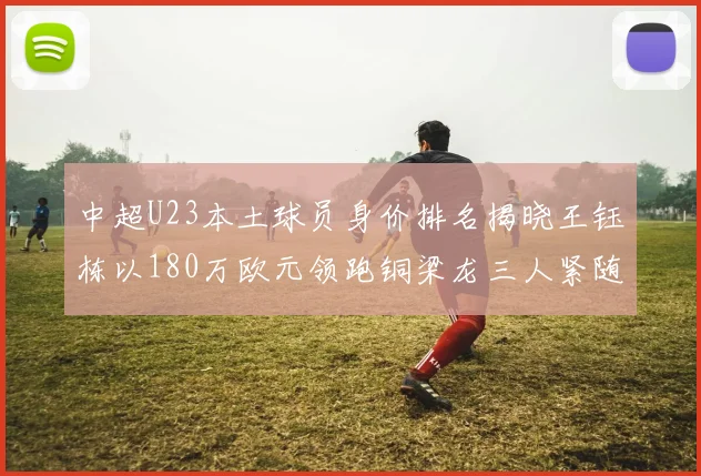 中超U23本土球员身价排名揭晓王钰栋以180万欧元领跑铜梁龙三人紧随其后
